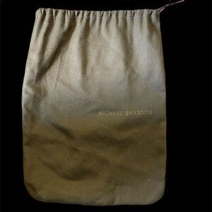 Michael Shannon Dust Bag Drawstring Storage Cover 13" x 10" Brown Flannel